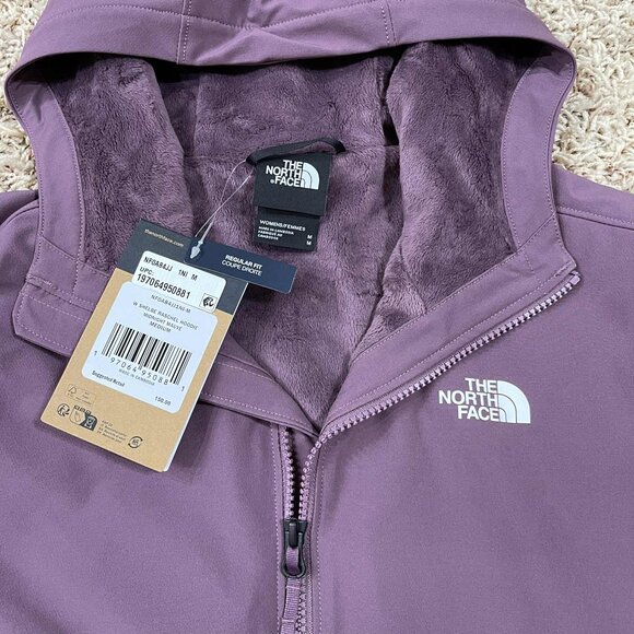 The North Face Women's Shelbe Raschel Fleece Hoodie Jacket Mauve, Size Medium - Picture 8 of 16